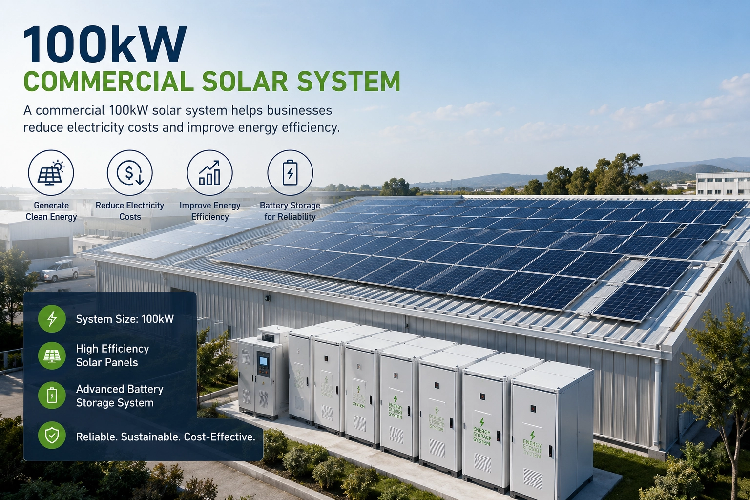 Hệ thống mặt trời 100kW vs hệ thống năng lượng truyền thống: Vì sao chọn Bluesun?