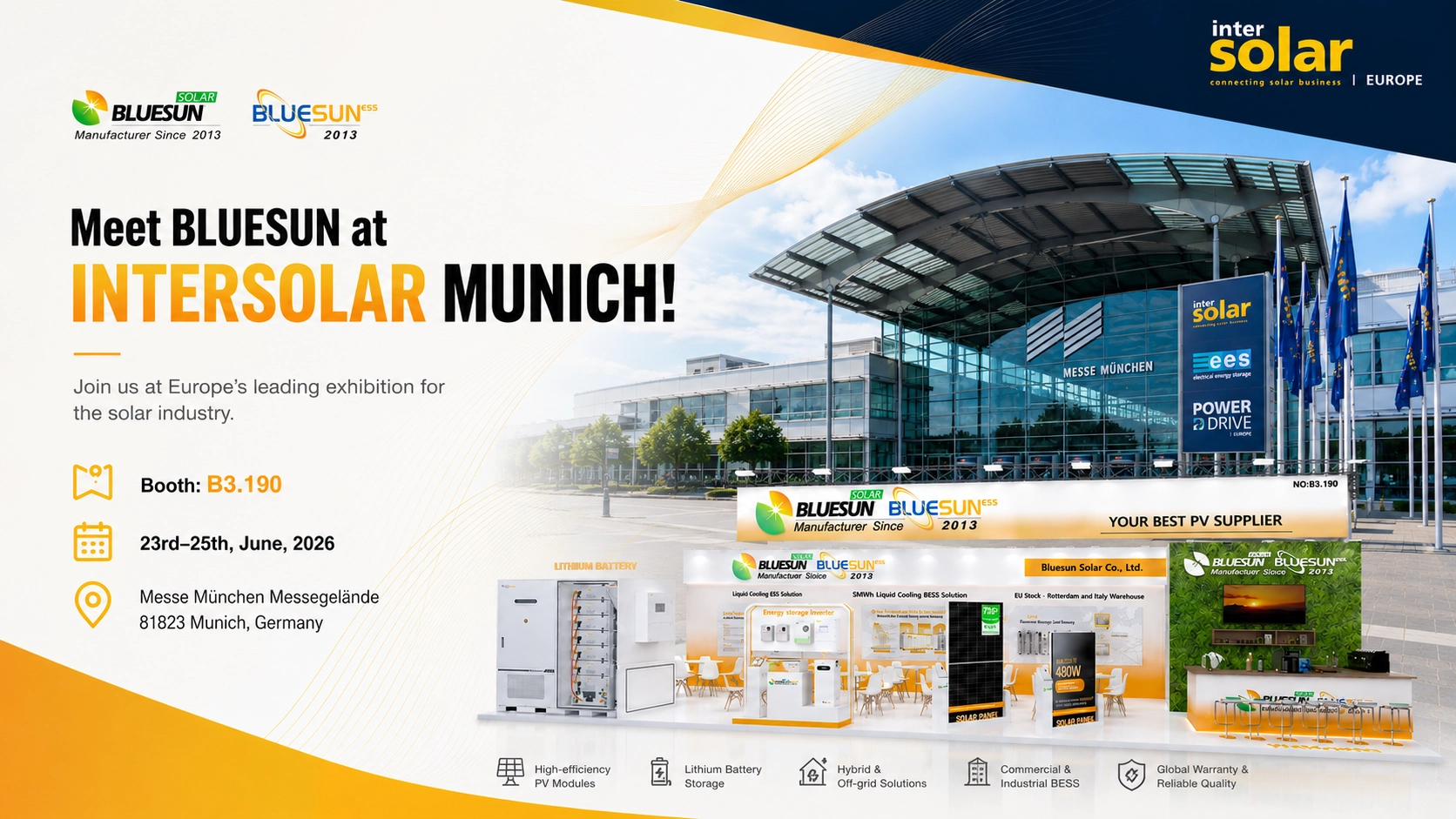 Đặt lịch hẹn gặp Bluesun tại The Smarter E Europe 2026